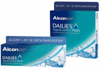 Однодневные контактные линзы DAILIES Aqua Comfort plus (30 блистеров) - Линзалин