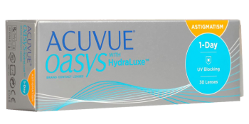 Однодневные торические контактные линзы 1-Day ACUVUE Oasys with Hydraluxe for ASTIGMATISM (30 блистеров) - Линзалин