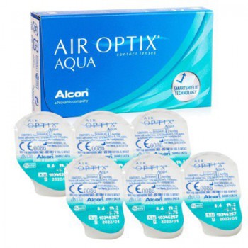 Контактные линзы ежемесячной замены Air Optix Aqua (6 блистеров) - Линзалин