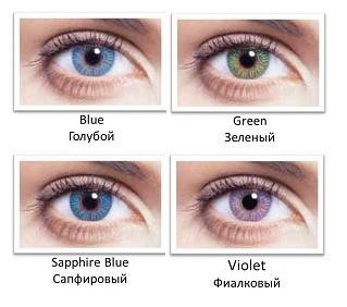 Цветные контактные линзы ежемесячной замены FreshLook Colors  (2 блистера) - Линзалин