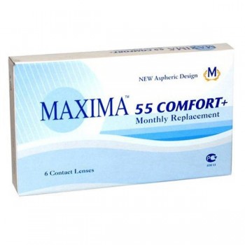 Контактные линзы ежемесячной замены Maxima 55 Comfort+ (6 блистеров) - Линзалин